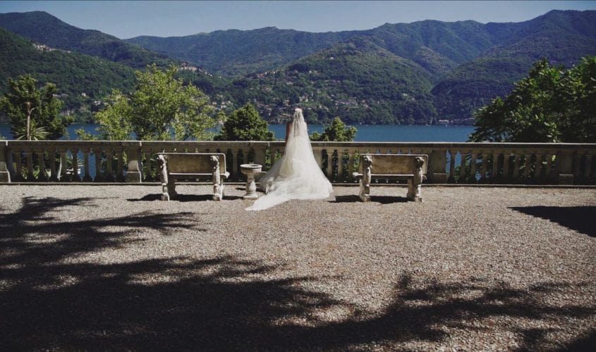 sposa in terrazza